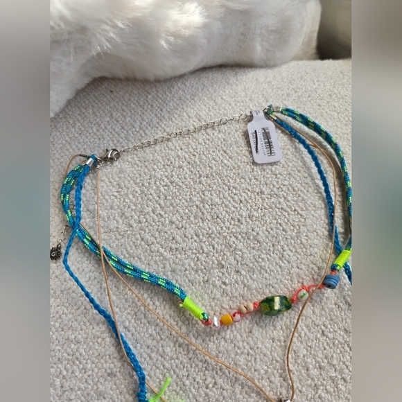 NWT- Free People × Ariana Ost, My Magic Layered Necklace, Turquoise/Blue… - Picture 8 of 9